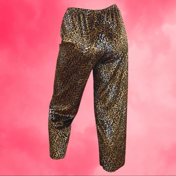 Velour Elastic-Waist Cheetah Pantz - Picture 2 of 4